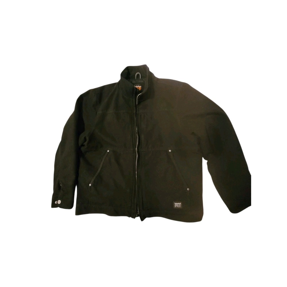 Timberland Pro Series Coat Mens Black Denim Work Jacket Liner Heavy Quilted
